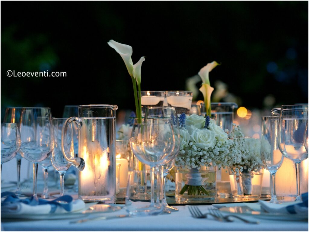 light blue wedding flowers