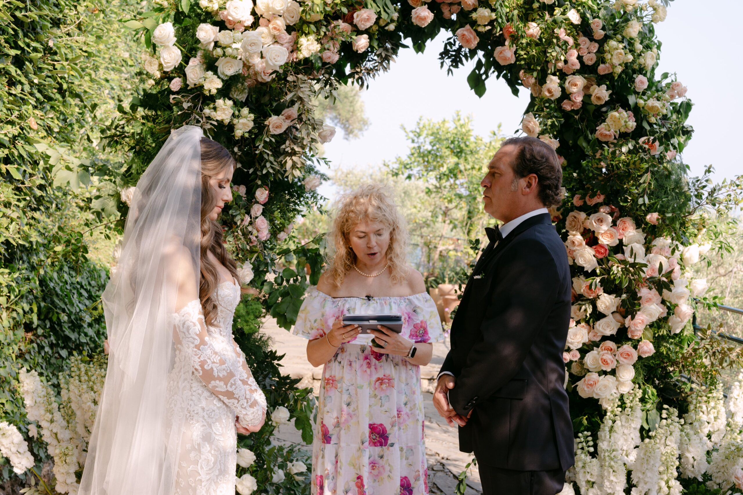 celebrant for a symbolic ceremony at Belmond Hotel Splendido Portofino